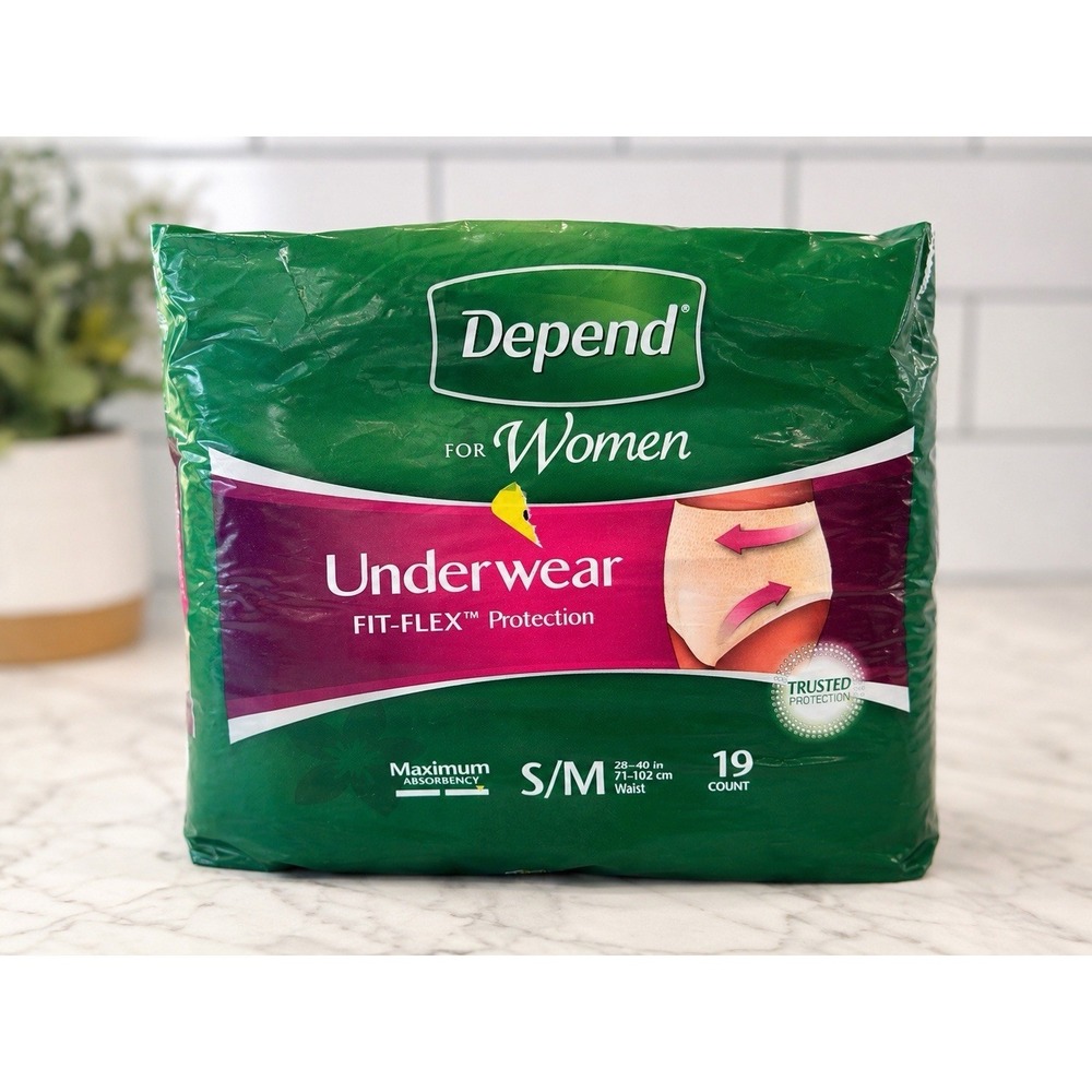 Depend Fit-Flex Women's Underwear S/M Maximum Absorbency 19 Count